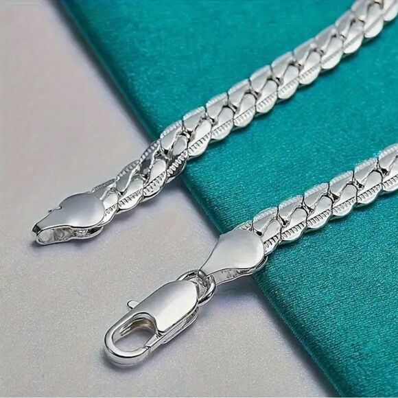 🩶 NEW 925 silver flat rope sparkling bracelet 🩶 - Picture 3 of 7